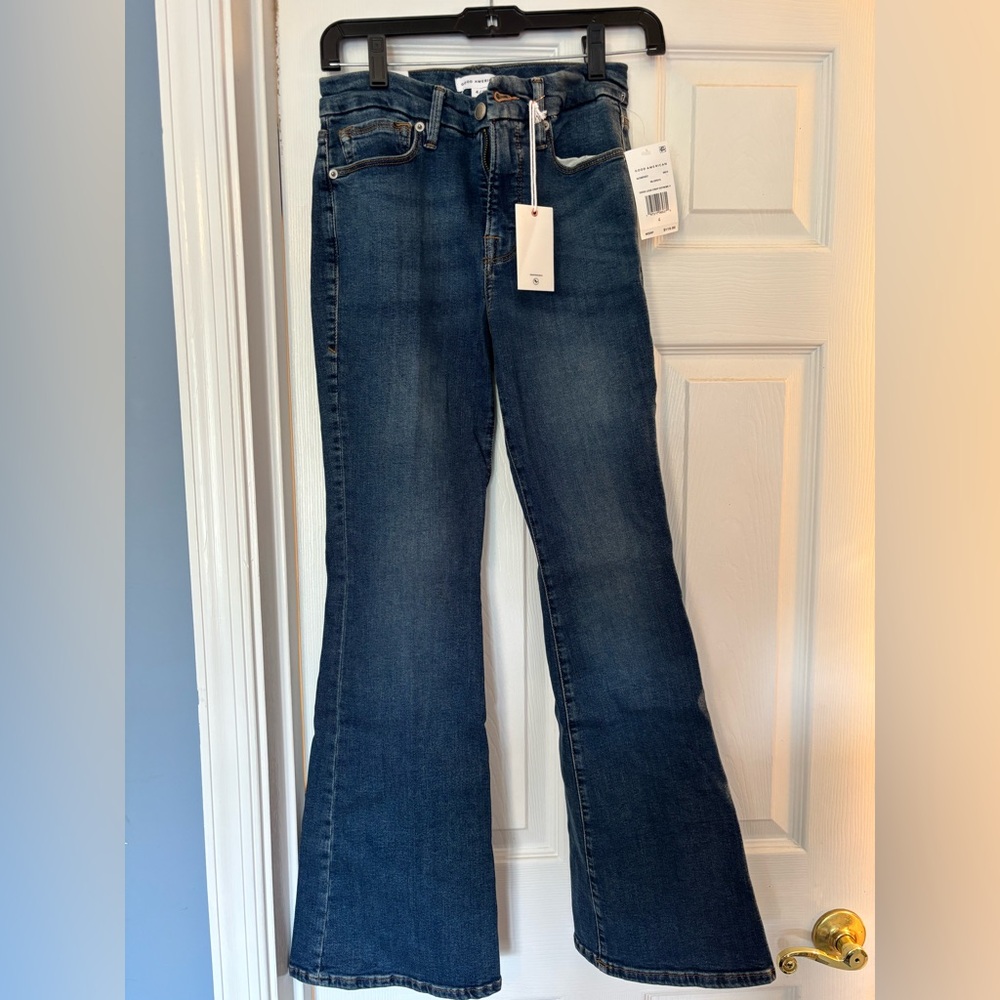 Good American Flare Leg Jeans